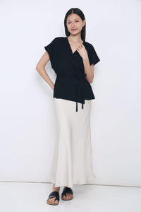 Dawn Kimono Wrap Blouse Black