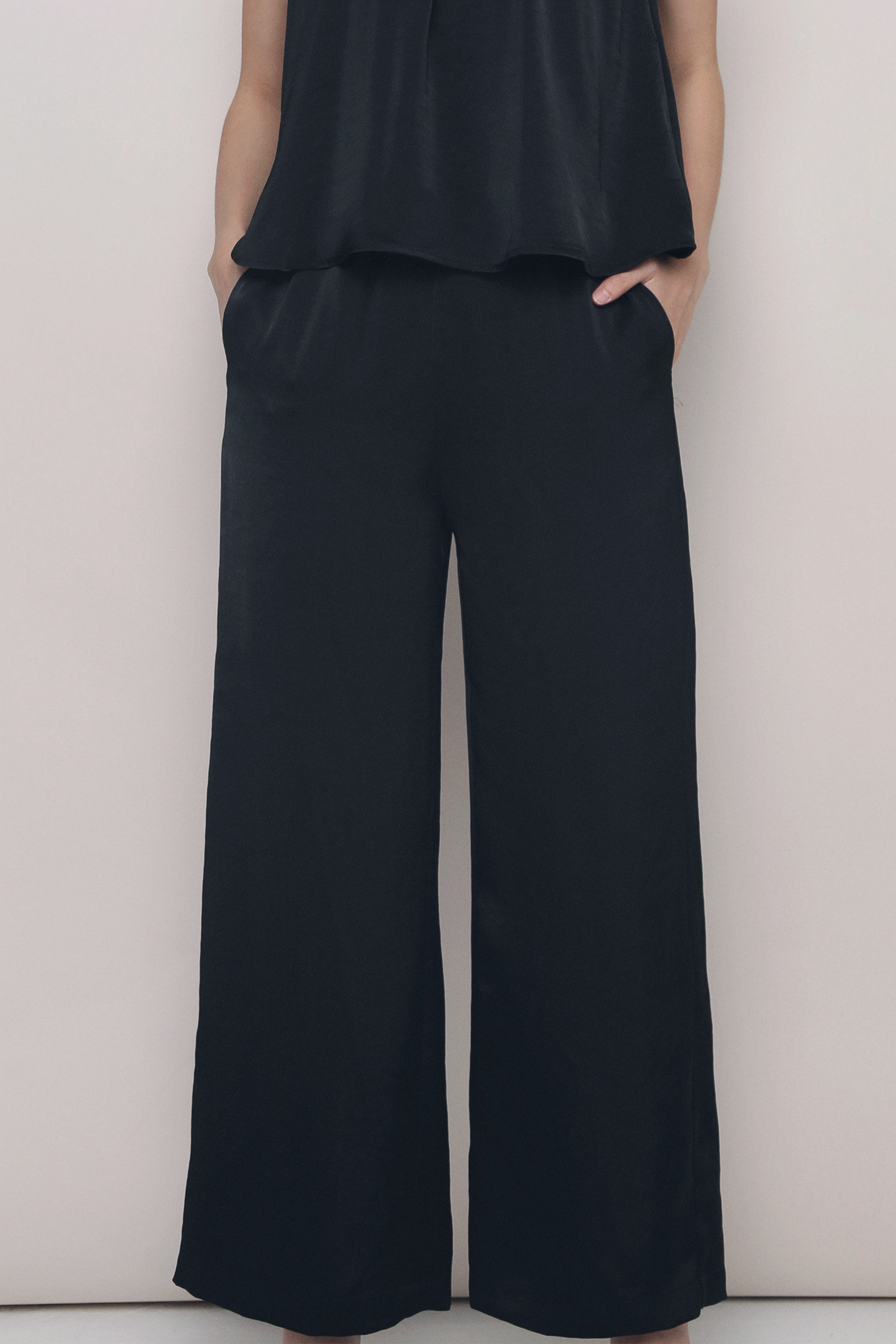 Petite Daydreamer Wide Leg Pants Black (Preorder II)