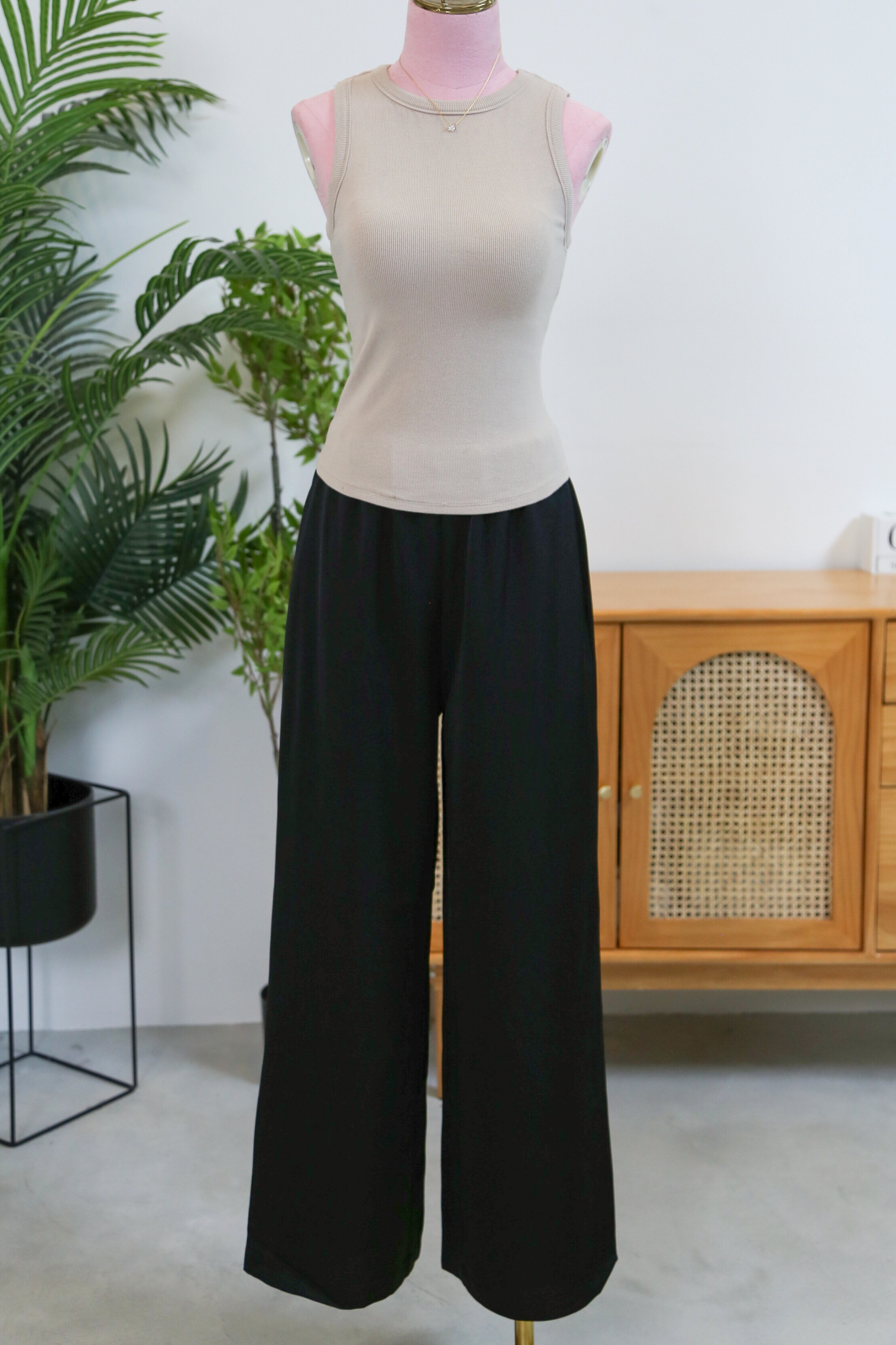 (Petite) Daydreamer 2.0 Wide Leg Pants Black (Backorder)