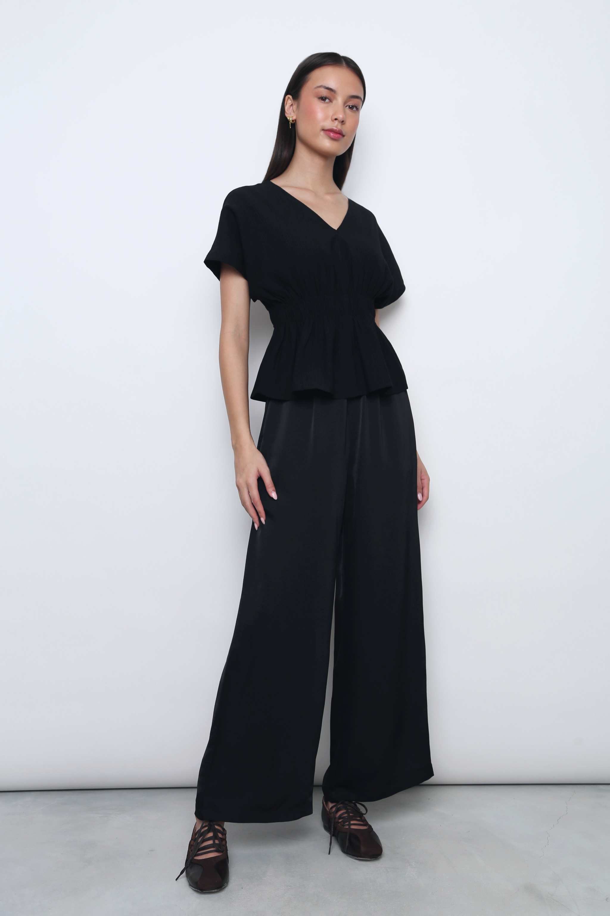 (Petite) Daydreamer 2.0 Wide Leg Pants Black (Backorder)