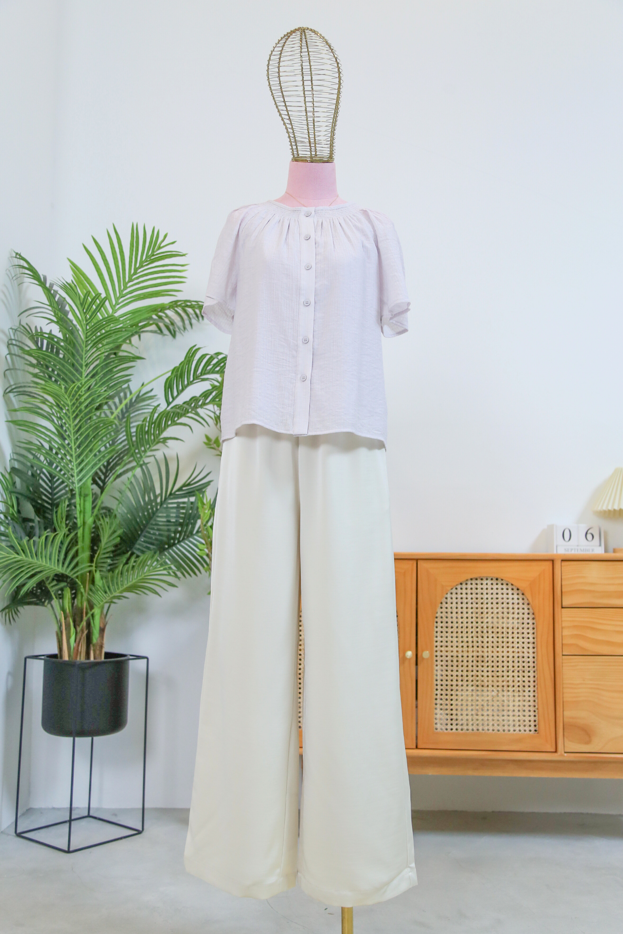 (Petite) Daydreamer 2.0 Wide Leg Pants Ivory (Backorder)