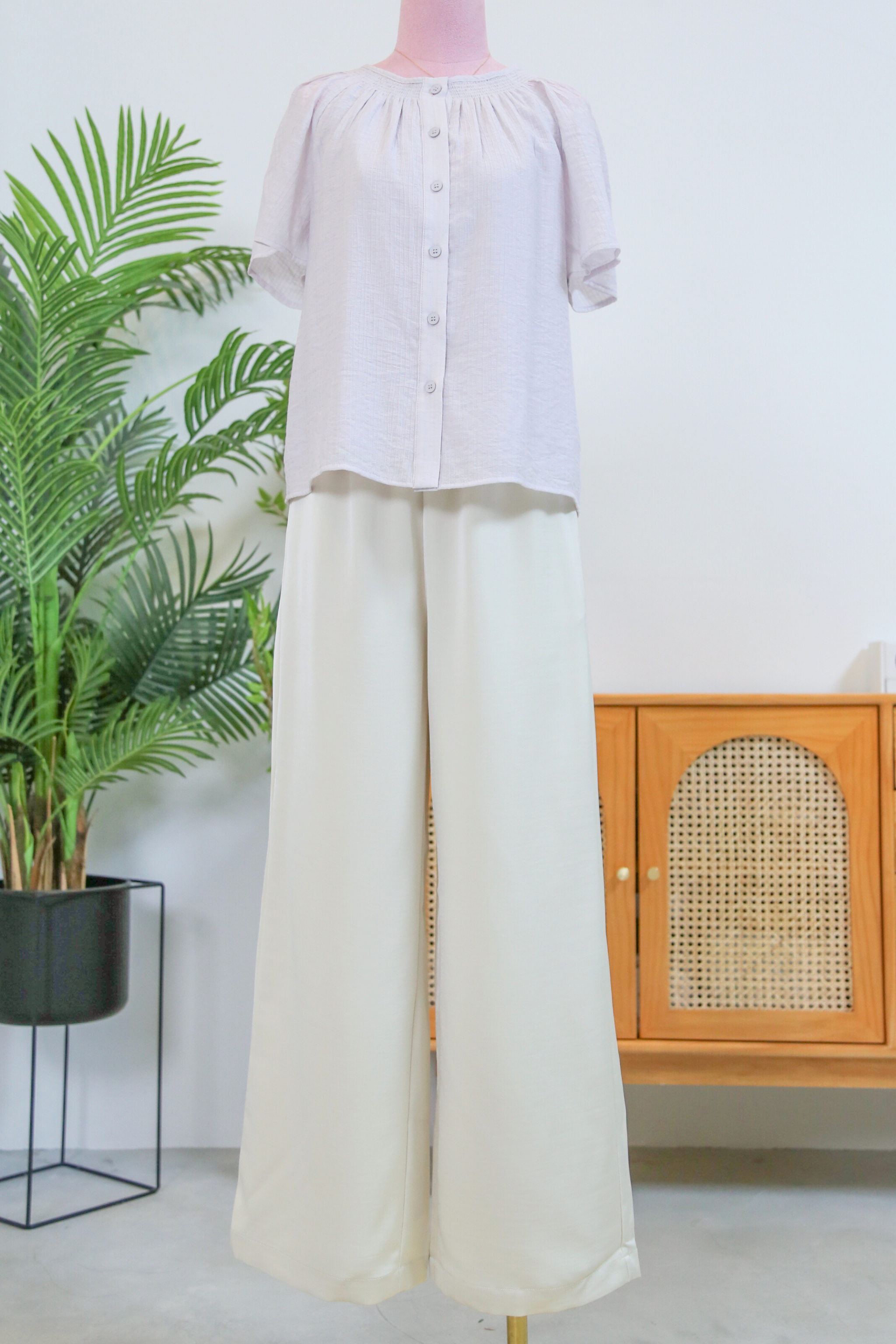 (Regular) Daydreamer 2.0 Wide Leg Pants Ivory (Backorder)