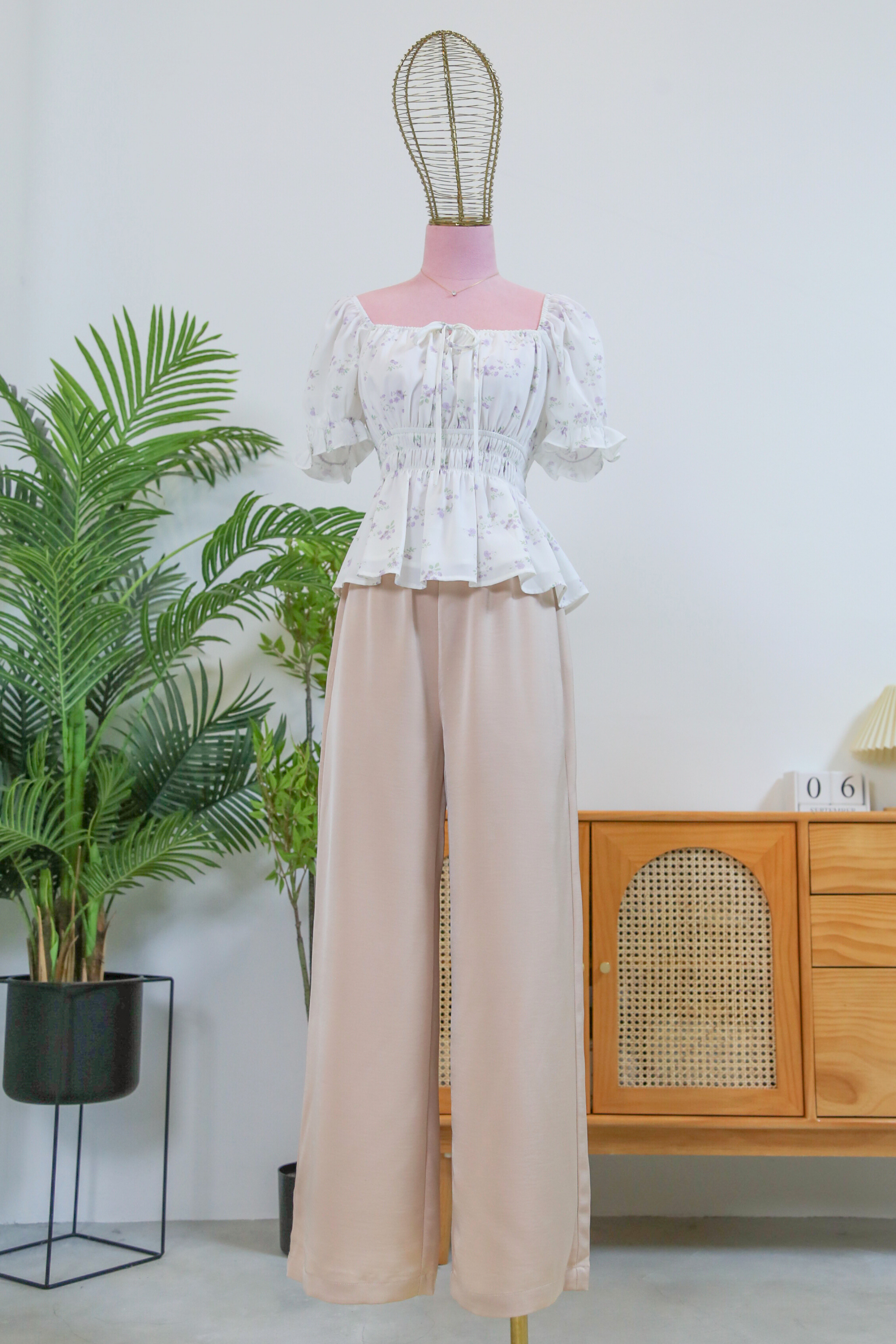 (Petite) Daydreamer 2.0 Wide Leg Pants Champagne Rose (Backorder)