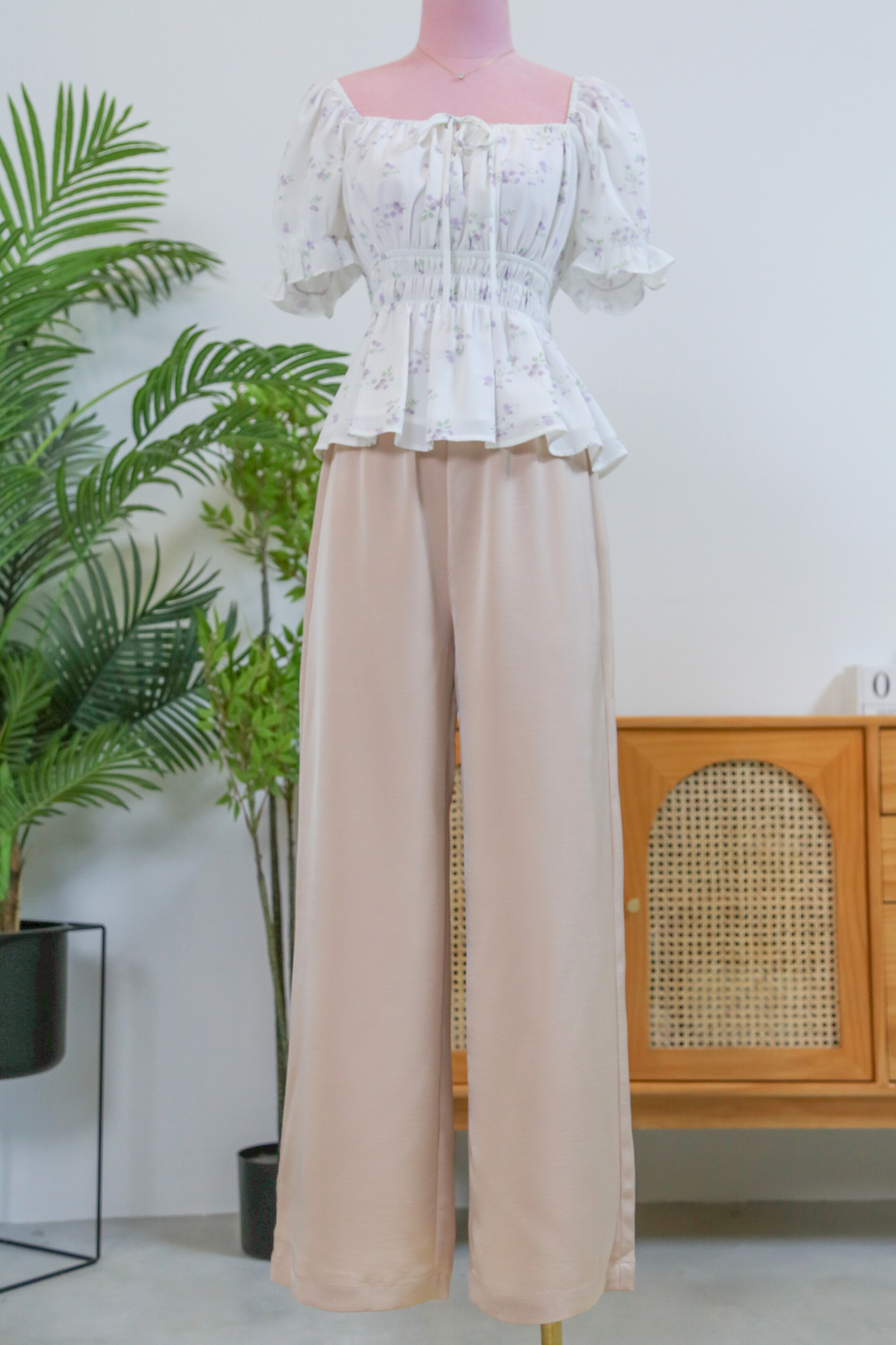 (Regular) Daydreamer 2.0 Wide Leg Pants Champagne Rose (Backorder)