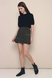 Eli Breezy Knit Blouse Black