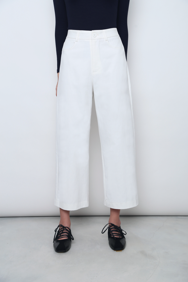 Elm Street Straight Leg Pants White (Restock)