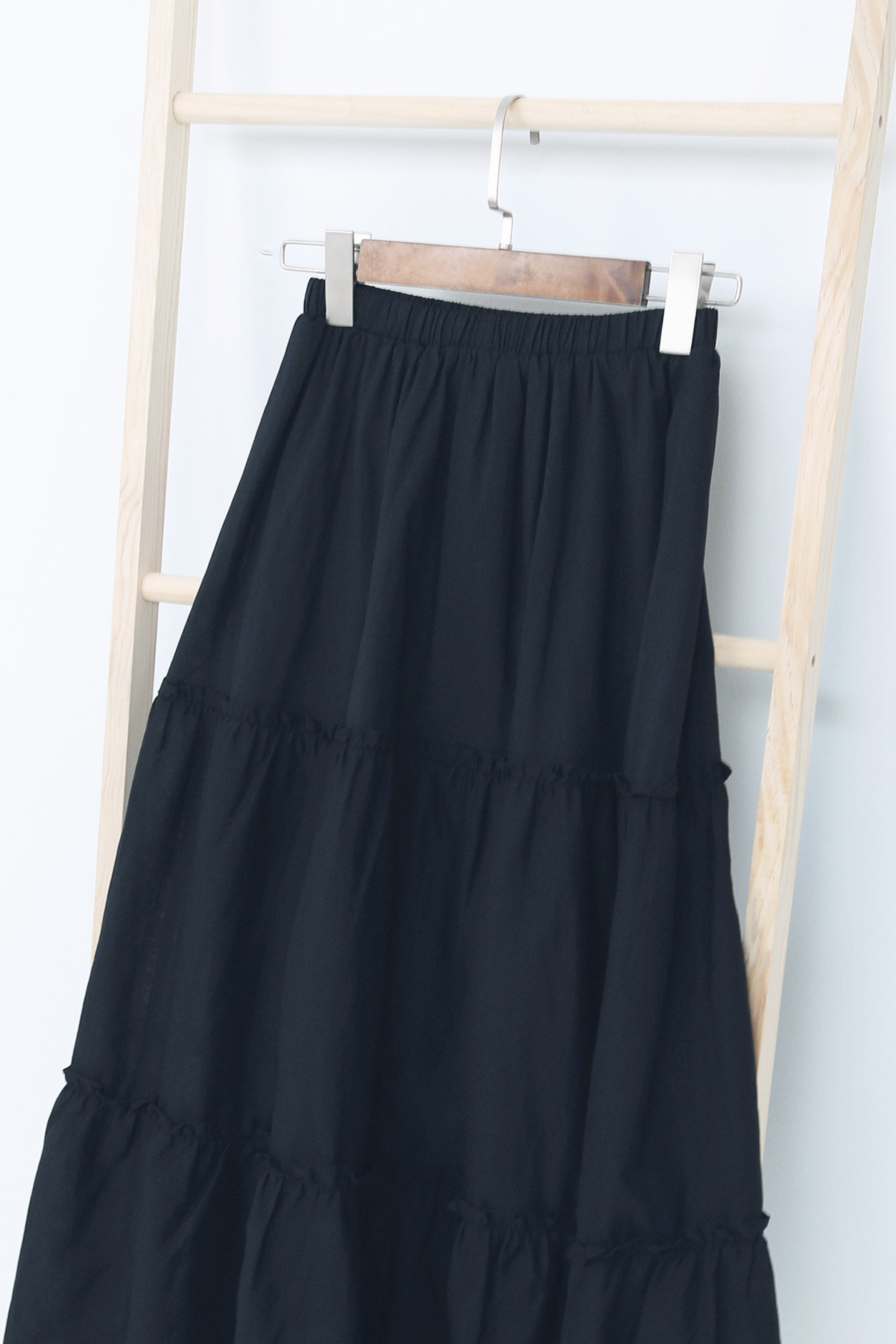 Eloise Tiered Maxi Skirt Black