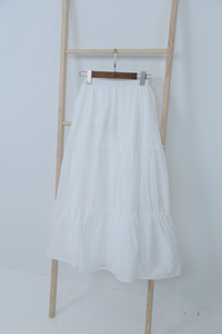 Eloise Tiered Maxi Skirt White