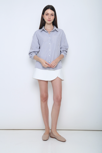 Emmy Stripe Pocket Shirt Grey