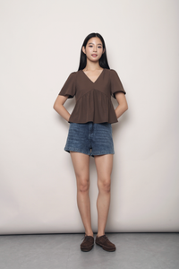 Empire Babydoll Top Brown (Backorder)