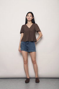 Empire Babydoll Top Brown (Backorder)