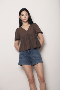 Empire Babydoll Top Brown (Backorder)