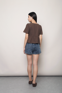 Empire Babydoll Top Brown (Backorder)