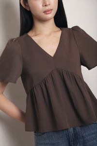 Empire Babydoll Top Brown (Backorder)