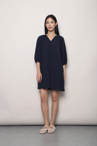 Evergreen Collar Dress Navy
