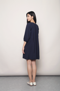 Evergreen Collar Dress Navy
