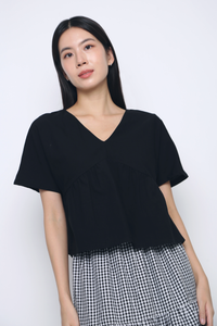 Everyday Babydoll Blouse Black (Restock)