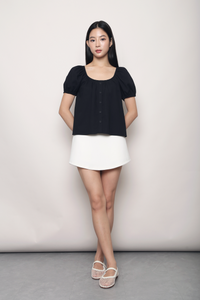 Everyday Scoop Neck Blouse Black