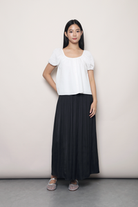 Everyday Scoop Neck Blouse White