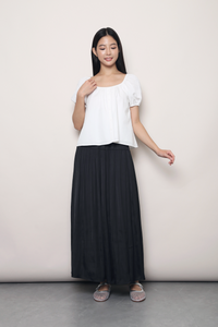 Everyday Scoop Neck Blouse White