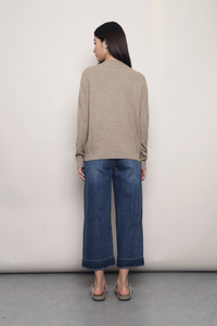 First Frost Turtle Neck Knit Pullover Taupe (Backorder)
