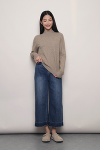 First Frost Turtle Neck Knit Pullover Taupe (Backorder)