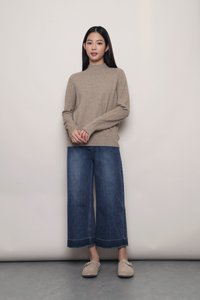 First Frost Turtle Neck Knit Pullover Taupe (Backorder)