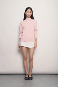 First Frost Turtle Neck Knit Pullover Powder Pink (Backorder)