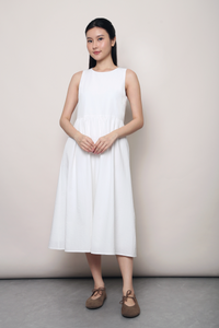 Flinders Sleeveless Midi Dress White