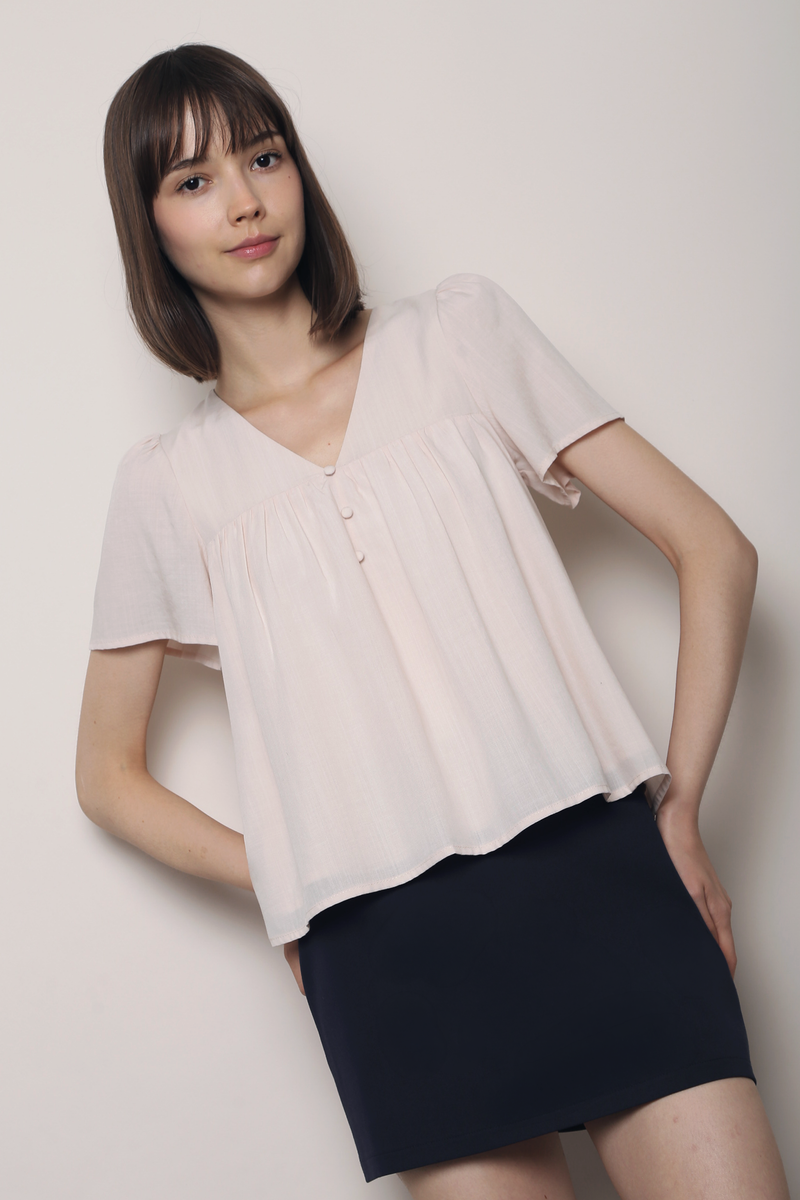 Flutter Kiss Blouse Powder Pink