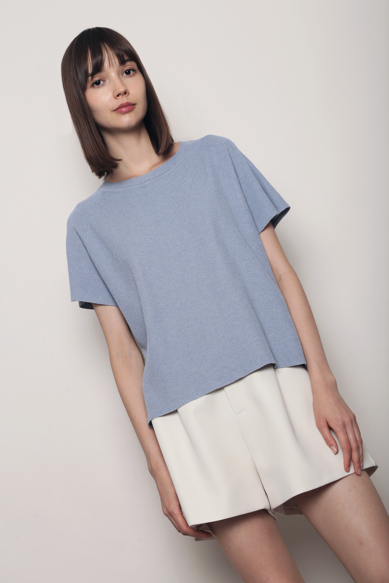 Forever Rib Knit Powder Blue
