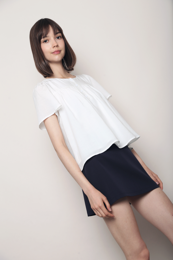 For Keeps Button Down Top White
