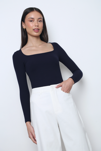 Frame Long Sleeves Top Navy