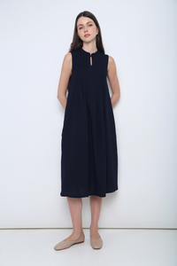 Freya Collared Midi Dress Navy
