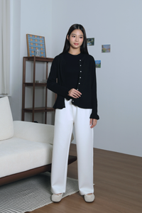 Golden Girl Pearl Cardigan Black