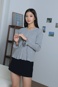 Golden Girl Pearl Cardigan Grey