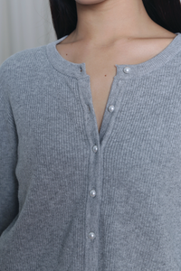 Golden Girl Pearl Cardigan Grey