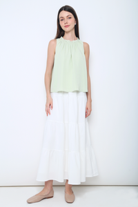 Graceous Ruffles Blouse Sage