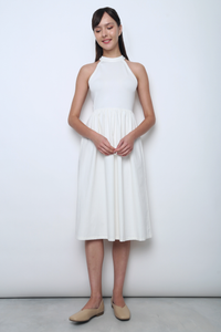Grace Theory Midi Dress White