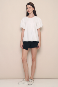 Harper Pleat Blouse White