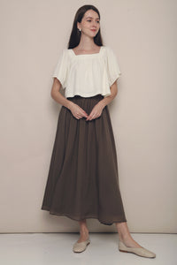 Haru Flutter Sleeves Blouse Off White