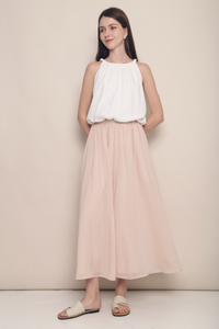 Hathaway Airy Maxi Skirt Blush