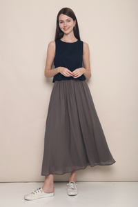 Hathaway Airy Maxi Skirt Olive