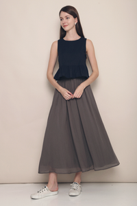 Hathaway Airy Maxi Skirt Olive