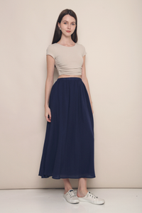 Hathaway Airy Maxi Skirt Royal Blue