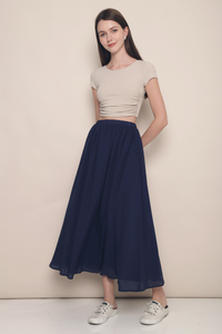 Hathaway Airy Maxi Skirt Royal Blue