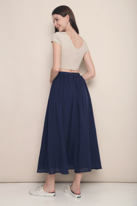 Hathaway Airy Maxi Skirt Royal Blue