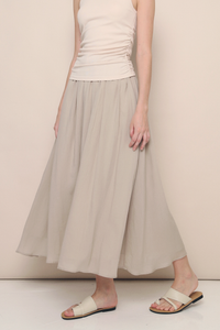 Hathaway Airy Maxi Skirt Taupe