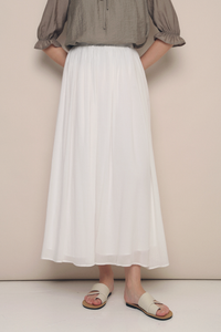 Hathaway Airy Maxi Skirt White