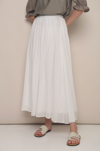 Hathaway Airy Maxi Skirt White